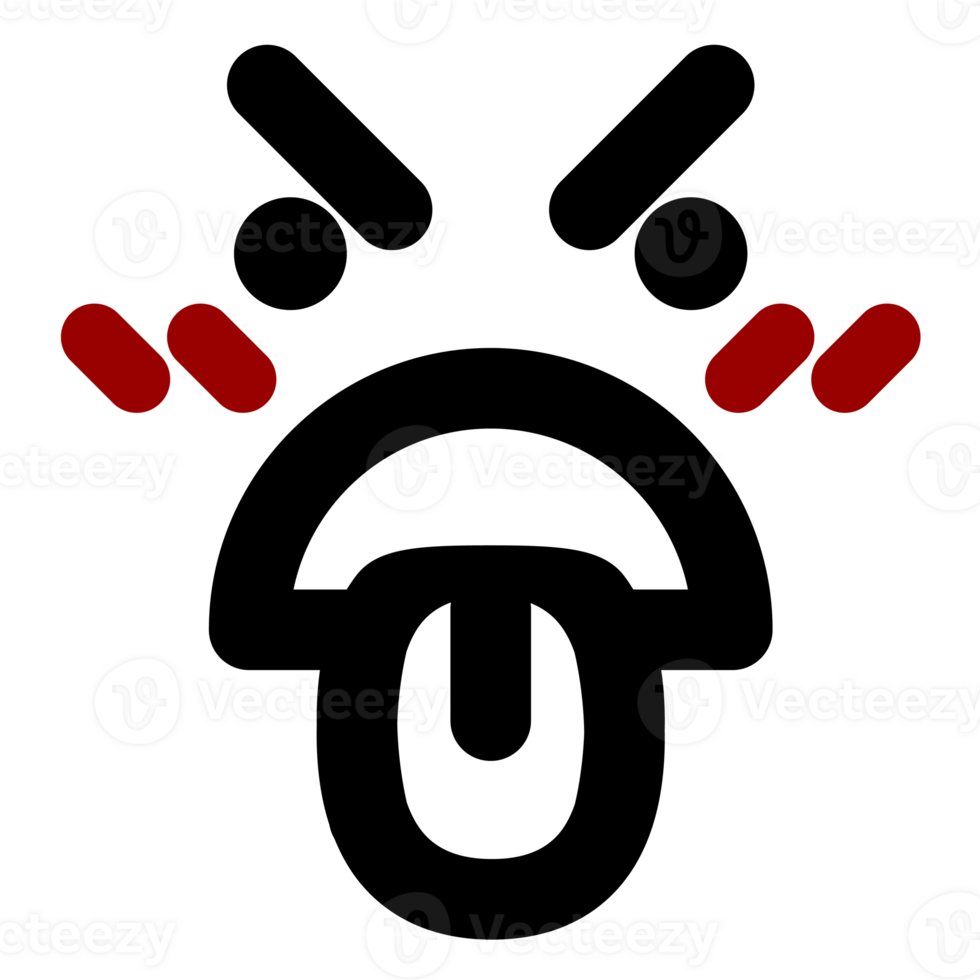 disgustato viso icona attaccare su lingua png