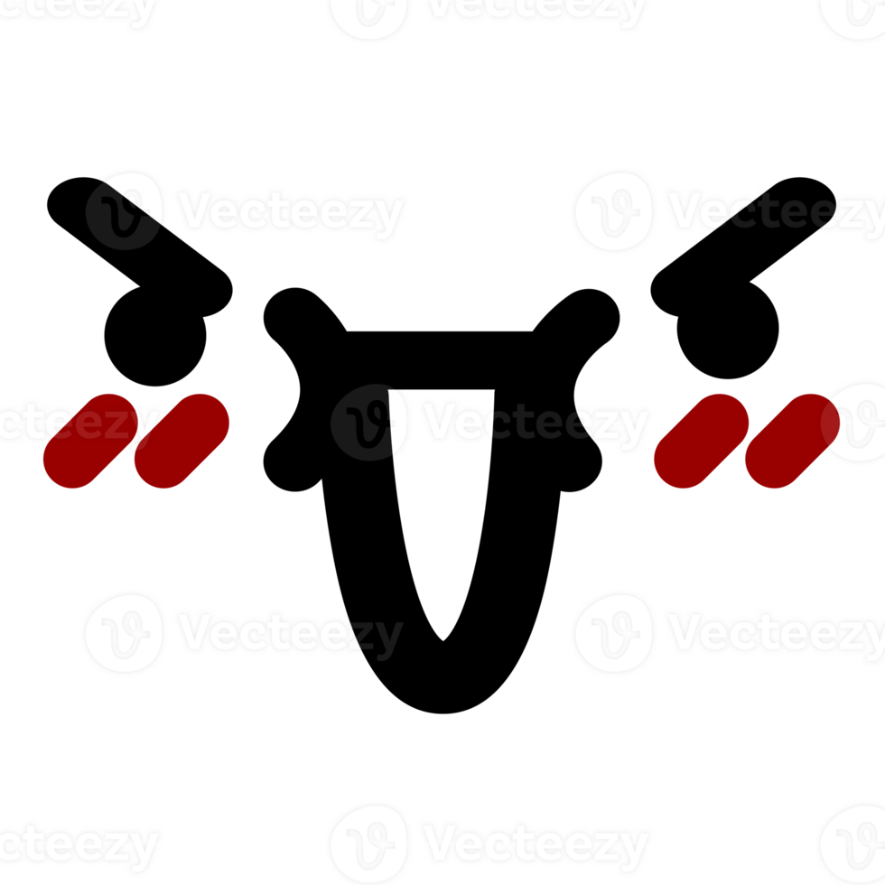 cute mean face icon png