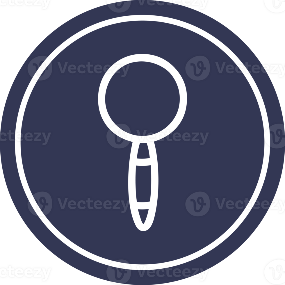 magnifying glass circular icon symbol png