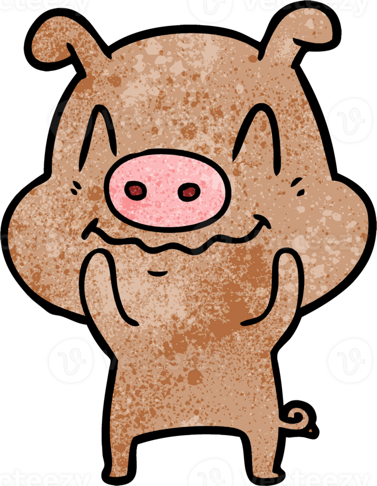 nervous cartoon pig png