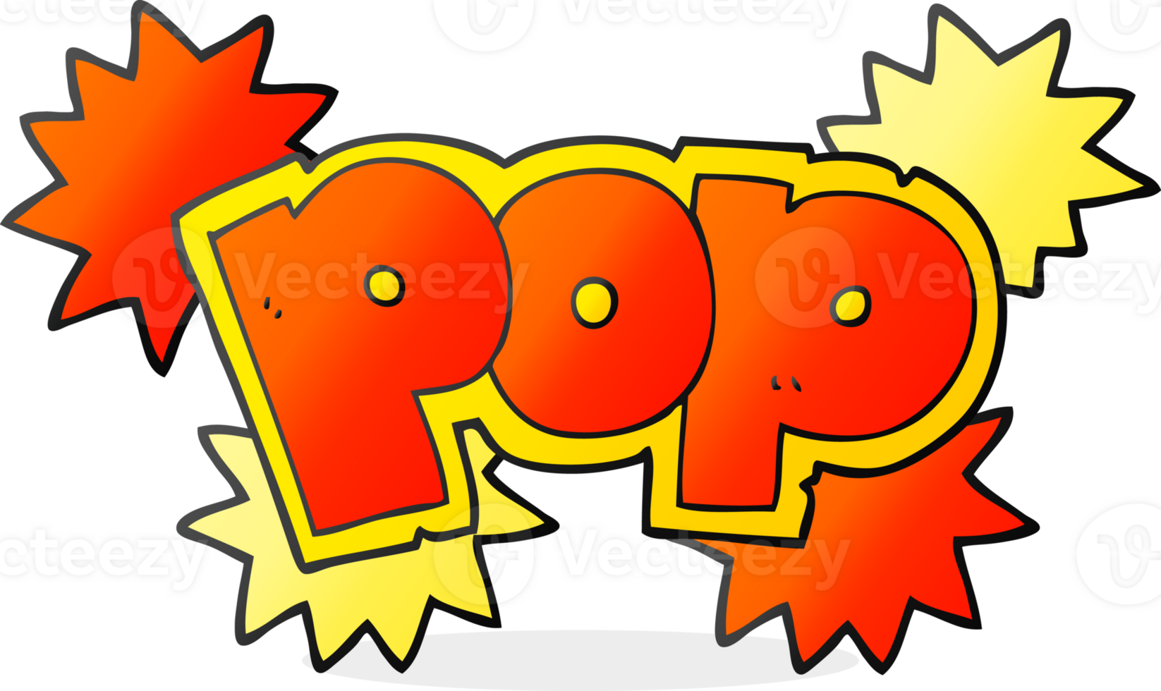 hand drawn cartoon pop explosion symbol png