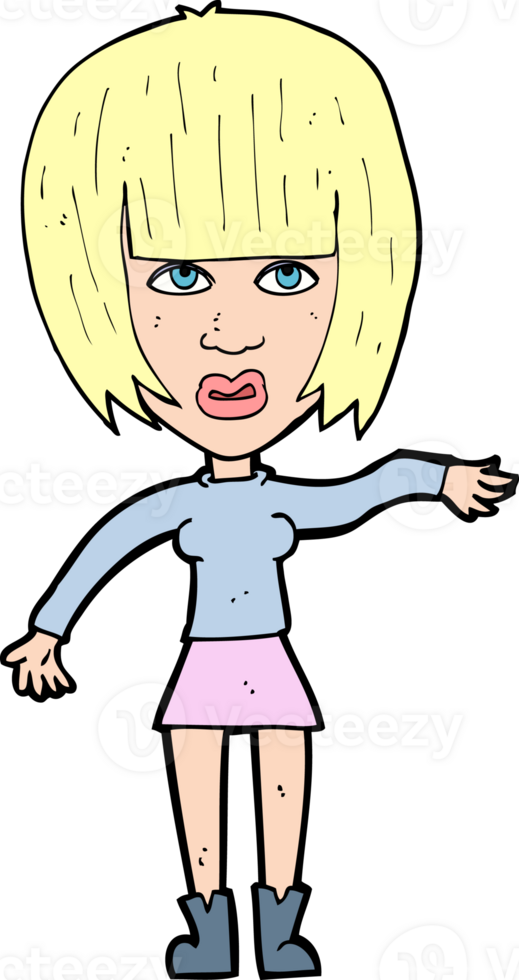 cartoon woman waving away png