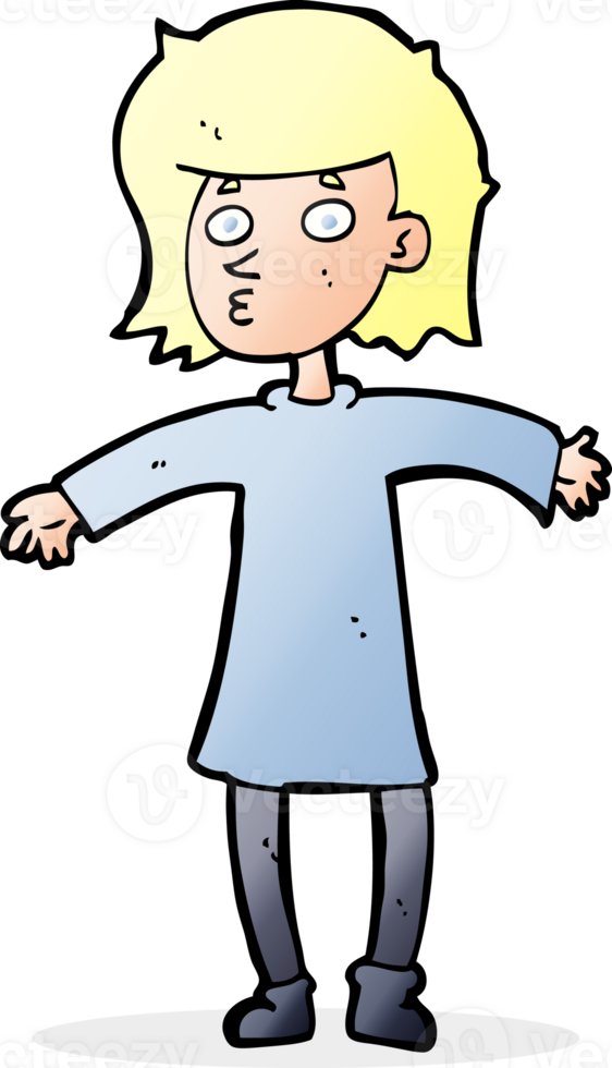 cartoon nervous woman png