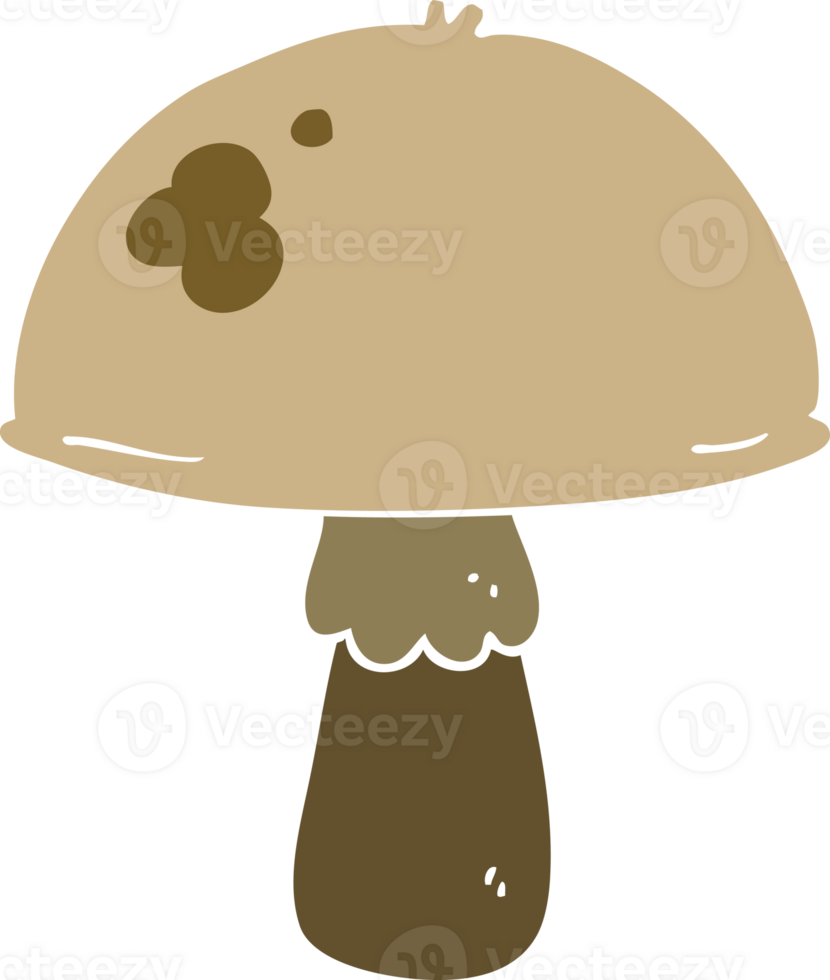 flat color style cartoon mushroom png