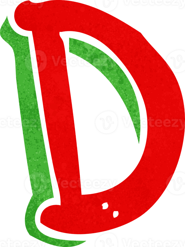cartoon letter D png