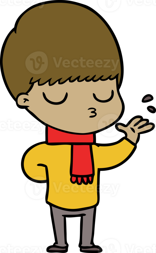 cartoon calm boy png
