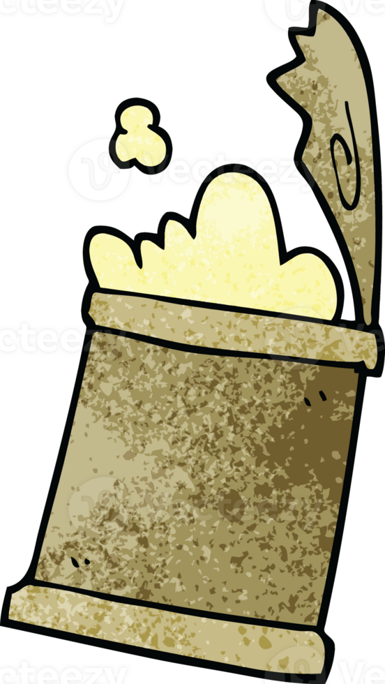 cartoon doodle open can of food png