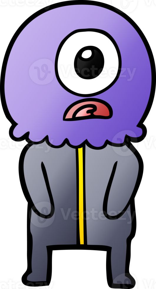 cartoon cyclops alien spaceman png