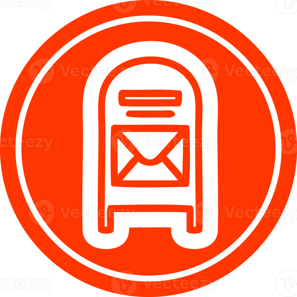 mail box circular icon symbol png