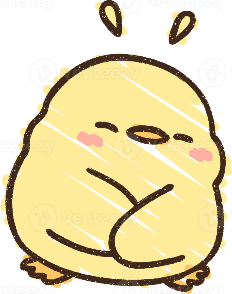 Cute Chick Chalk Drawing png