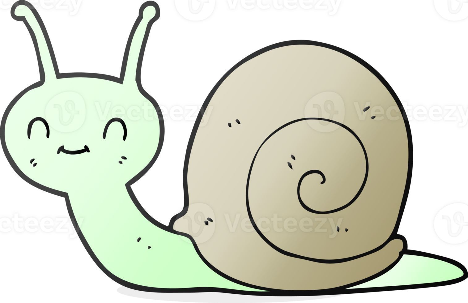 hand drawn cartoon cute snail png