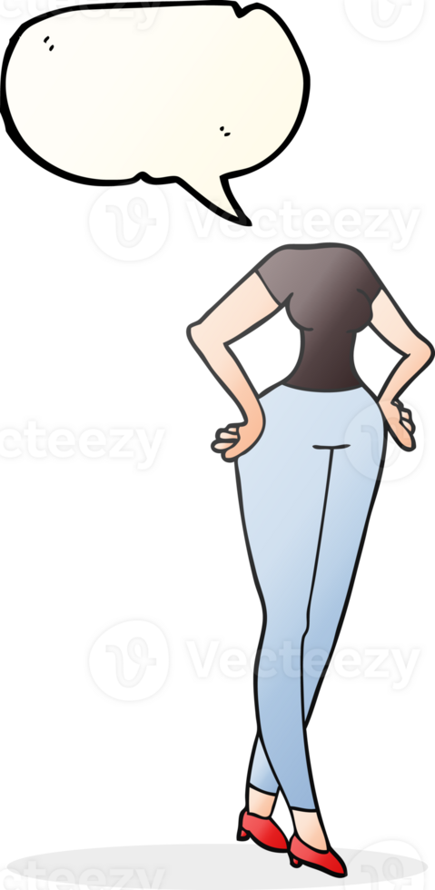 hand drawn speech bubble cartoon headless body add own photographs png