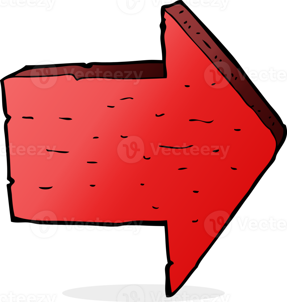 cartoon pointing arrow sign png