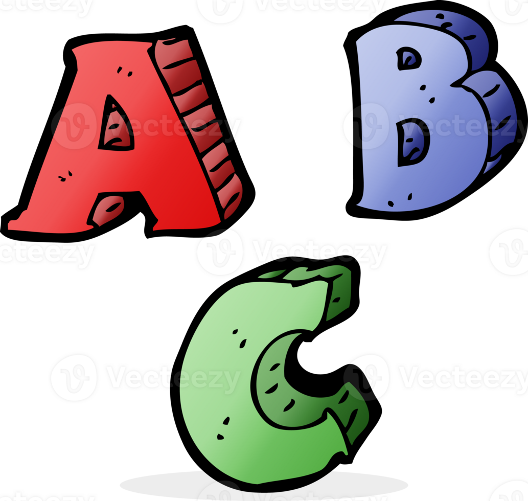 cartoon ABC letters png