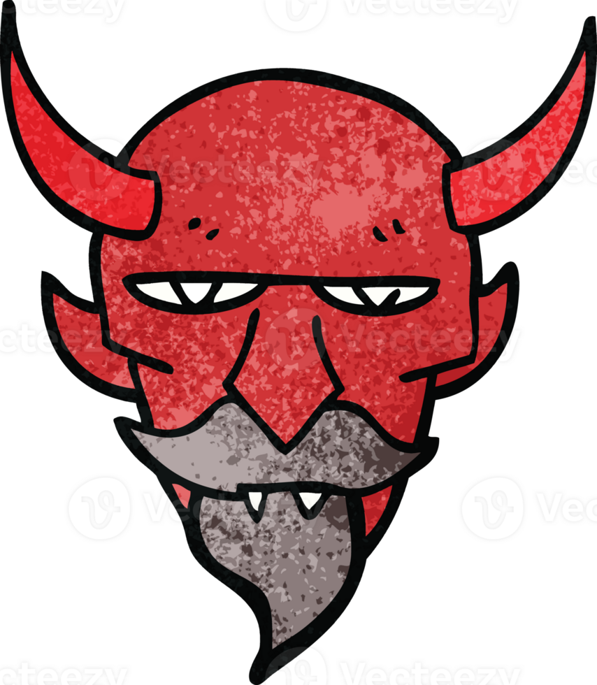 cartoon doodle devil face png