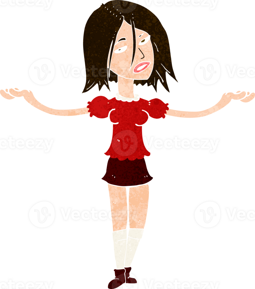 cartoon woman shrugging shoulders png