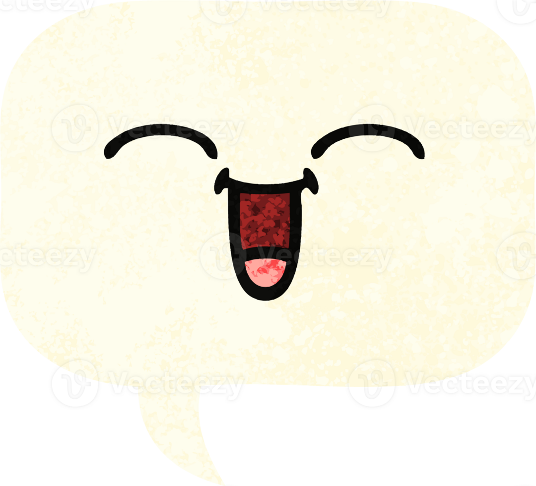retro illustration style cartoon of a speech bubble png