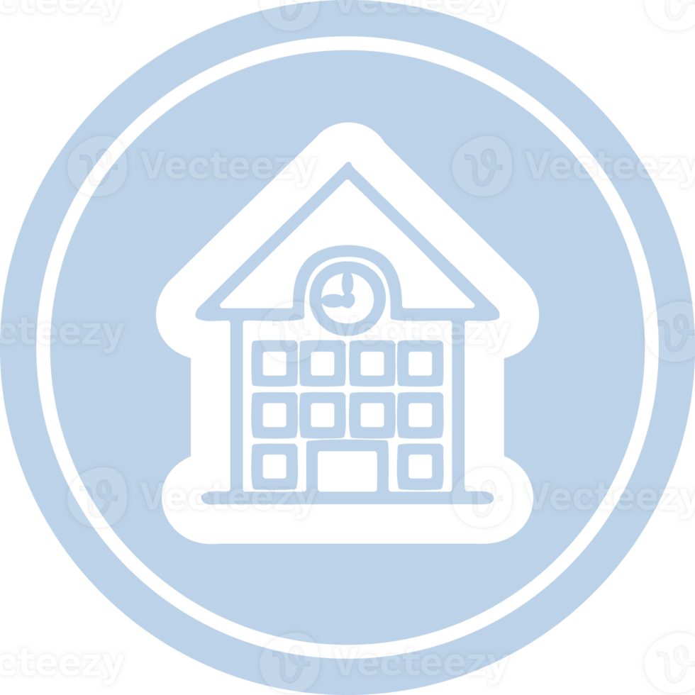 school house circular icon symbol png