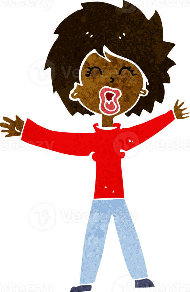 cartoon woman shouting png