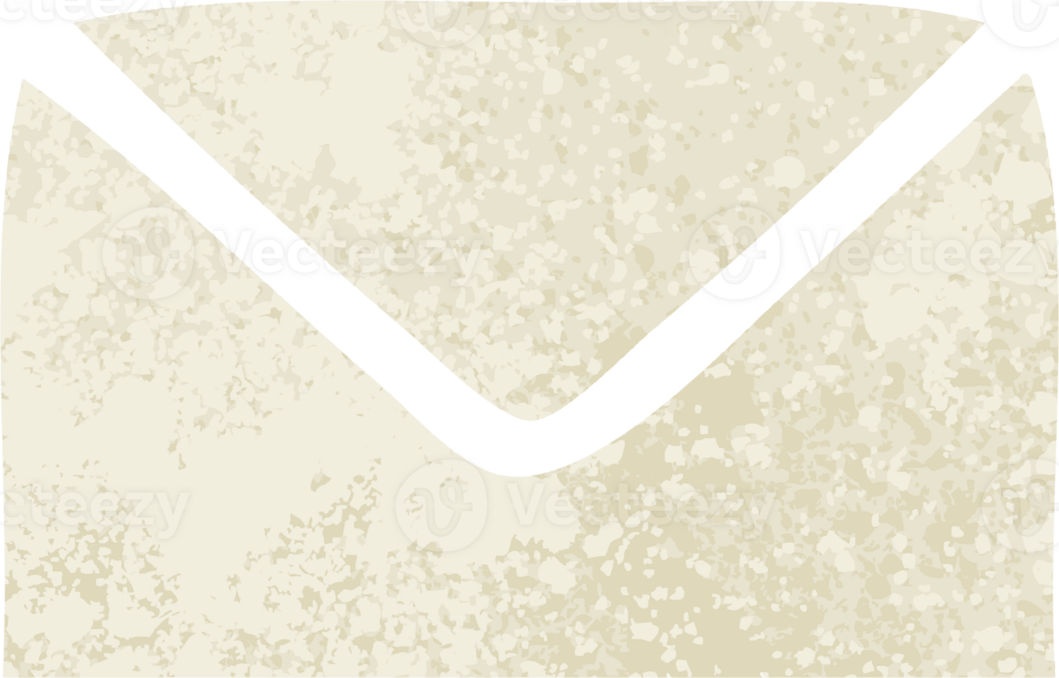 retro illustration style cartoon of a paper envelope png