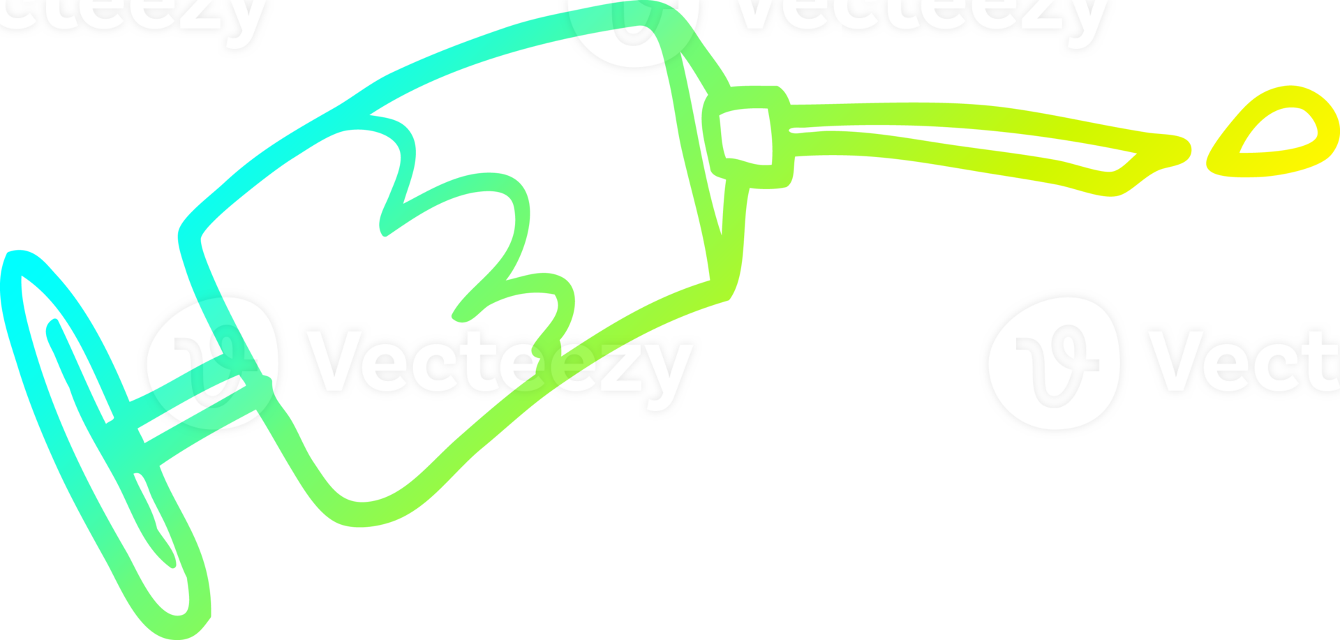 cold gradient line drawing of a cartoon syringe of blood png