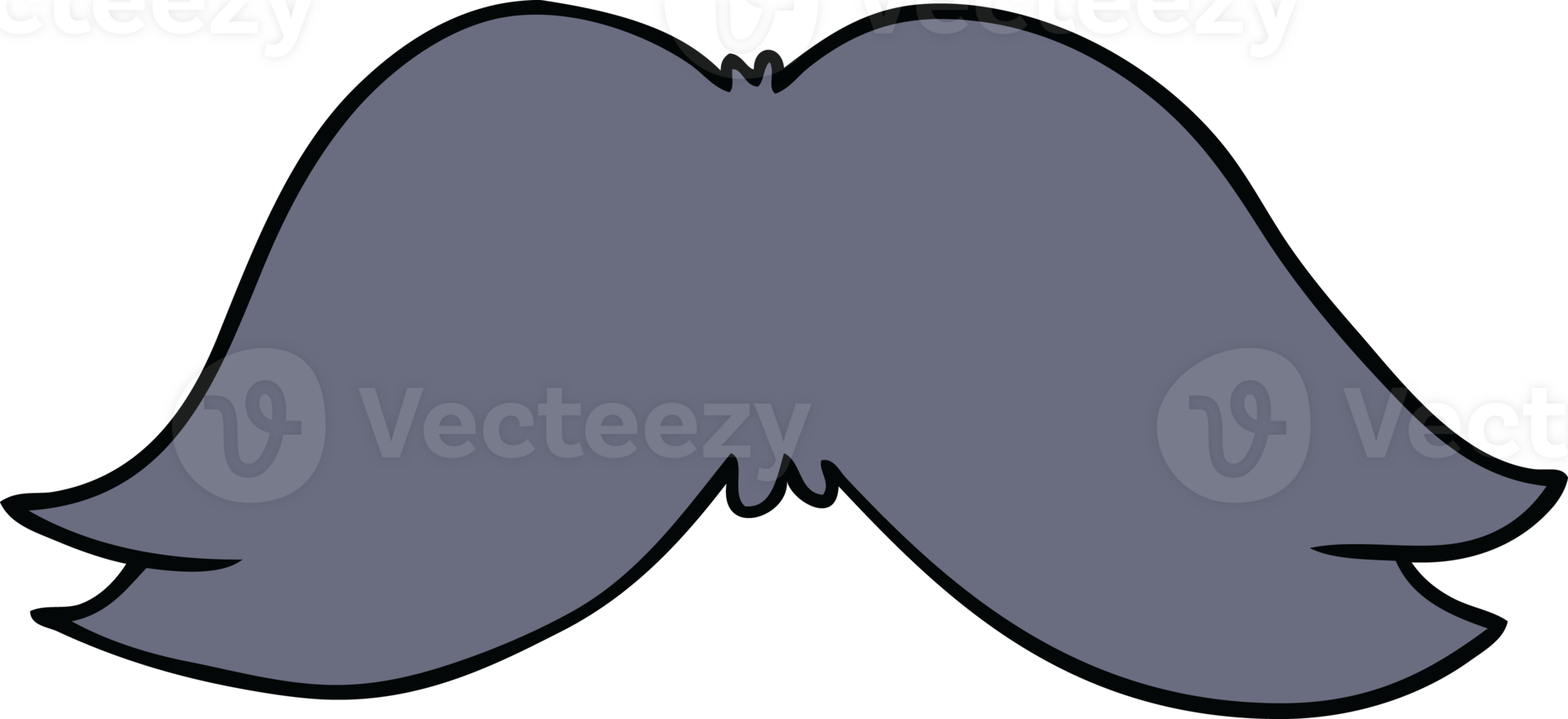 hand drawn cartoon doodle of a mans moustache png