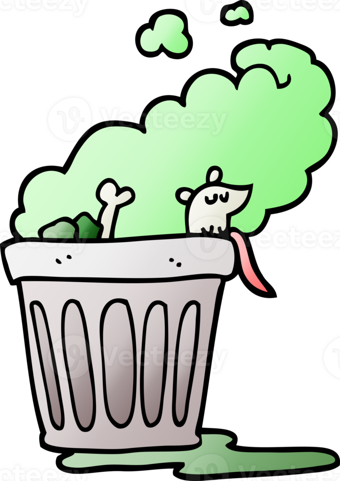 gradient illustration cartoon smelly garbage can png