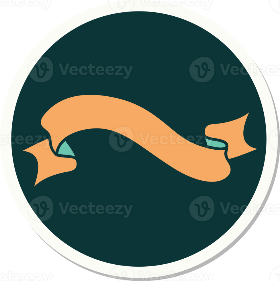 sticker of tattoo in traditional style of a banner png