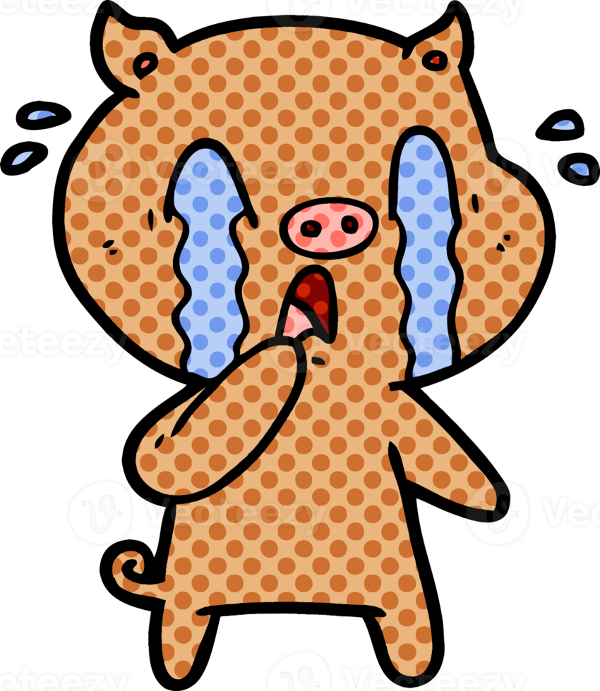 crying pig cartoon png