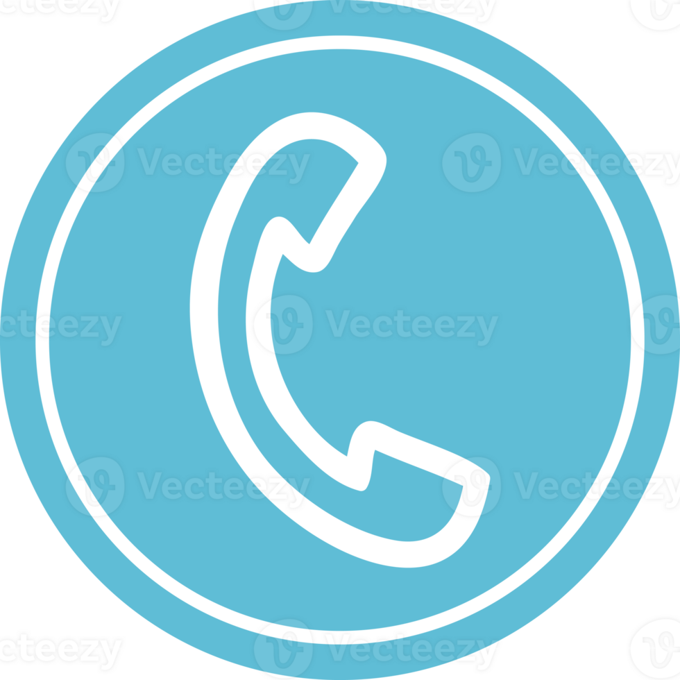 telephone handset circular icon symbol png