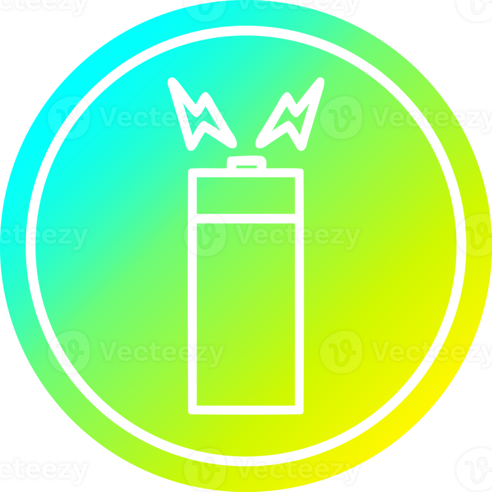 battery circular icon with cool gradient finish png