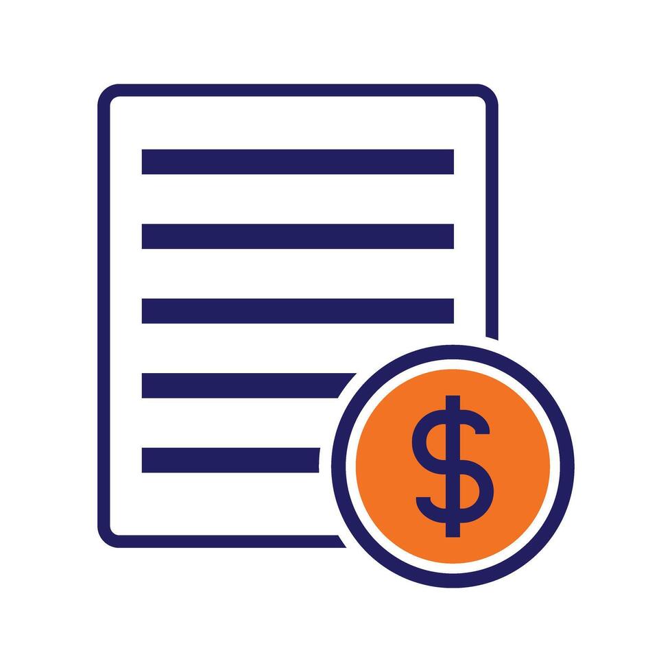 document with money, business file icon vector