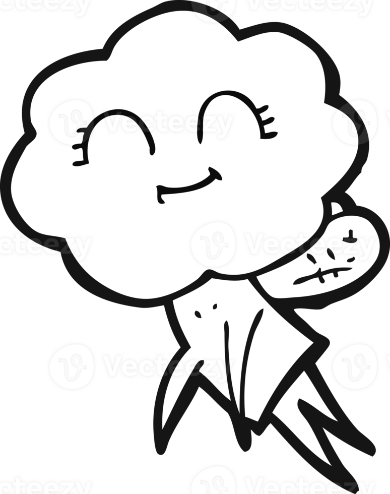 hand drawn black and white cartoon magical creature png