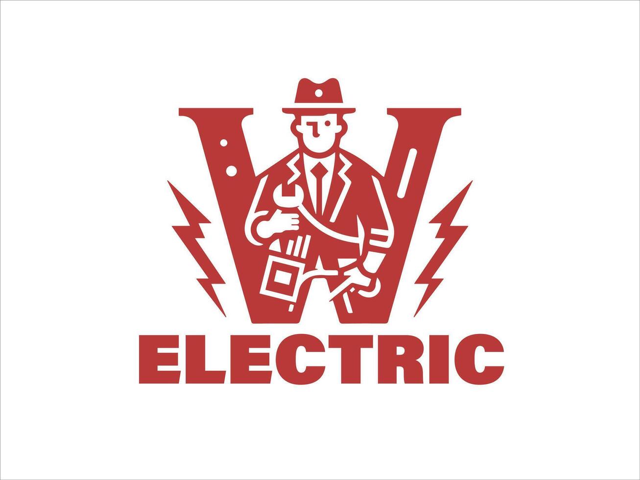Electrician Logo Design Template vector