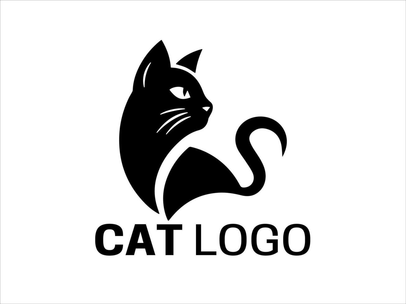 gato logo diseño. resumen icono símbolo ilustración. vector