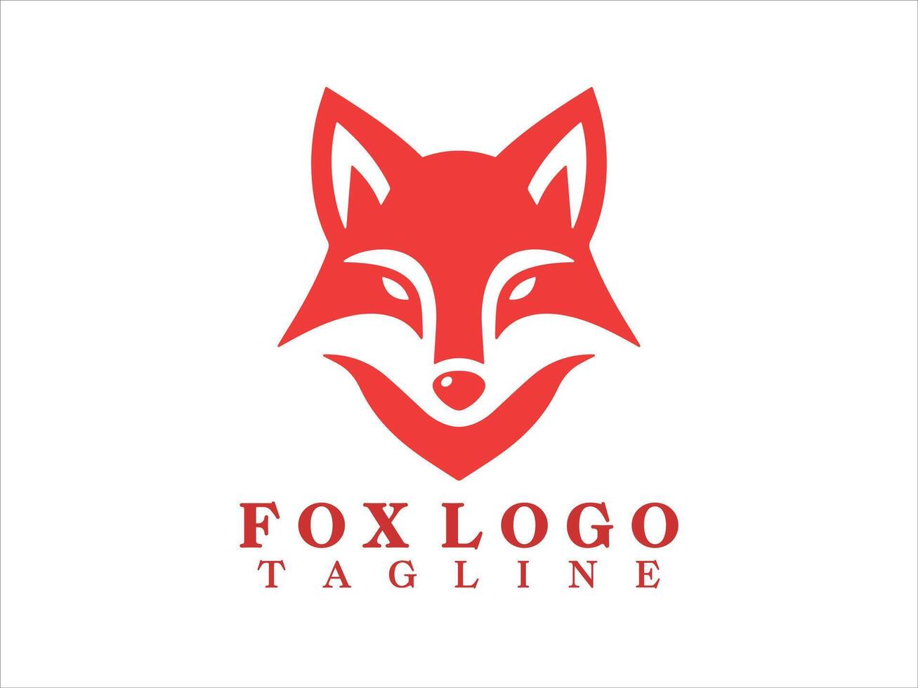 Fox Head Logo Design Template vector