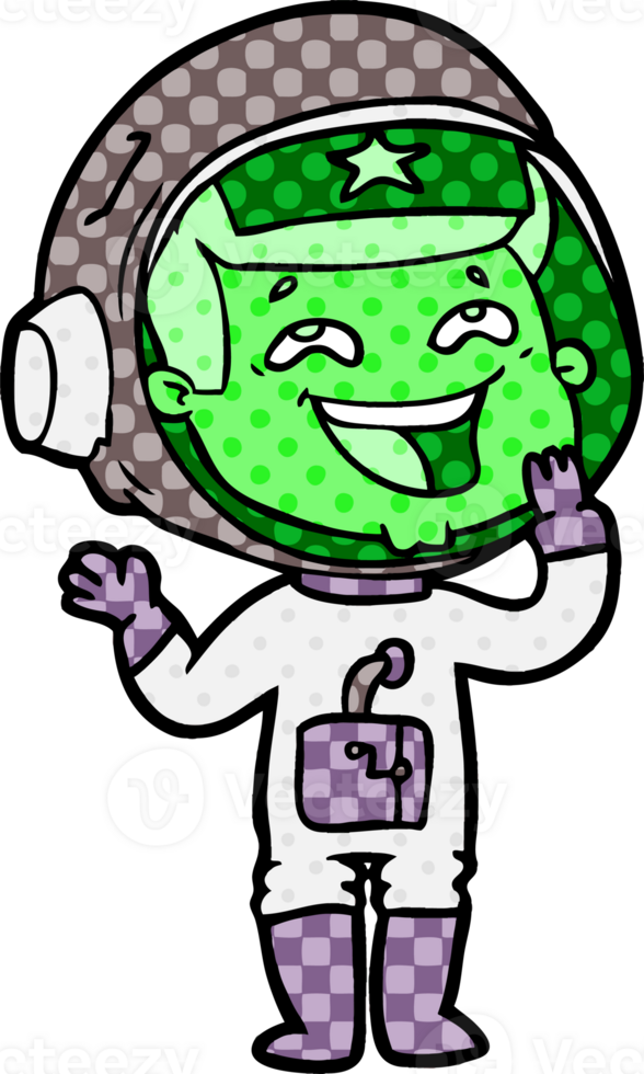 cartoon laughing astronaut png