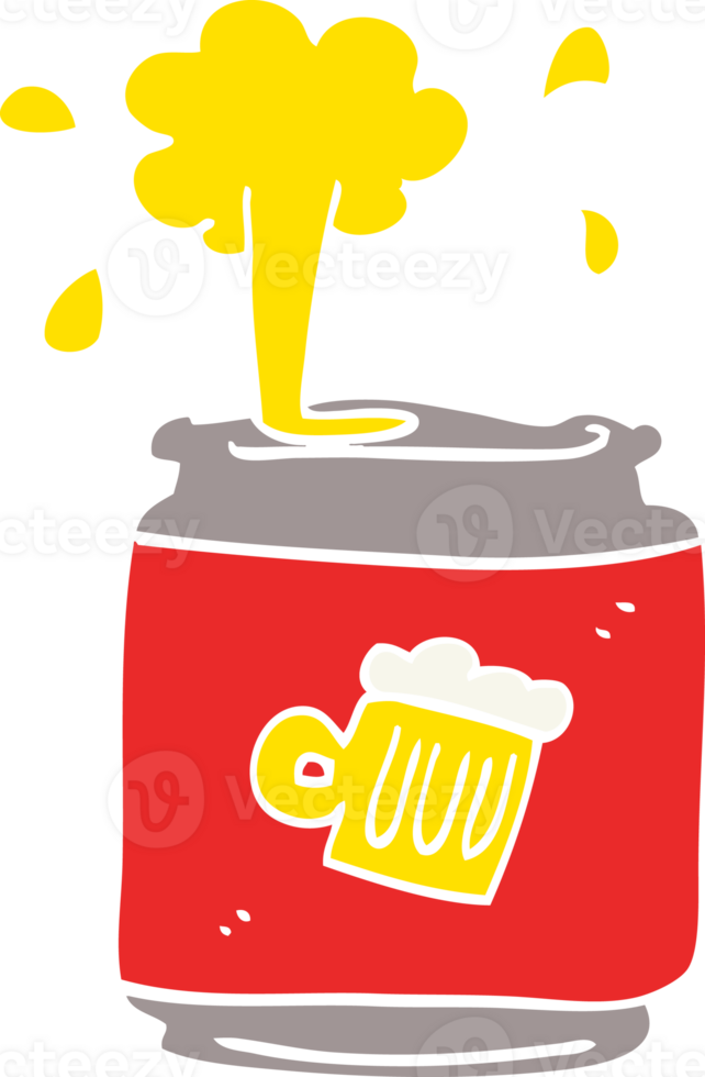 cartoon doodle of a can of beer png