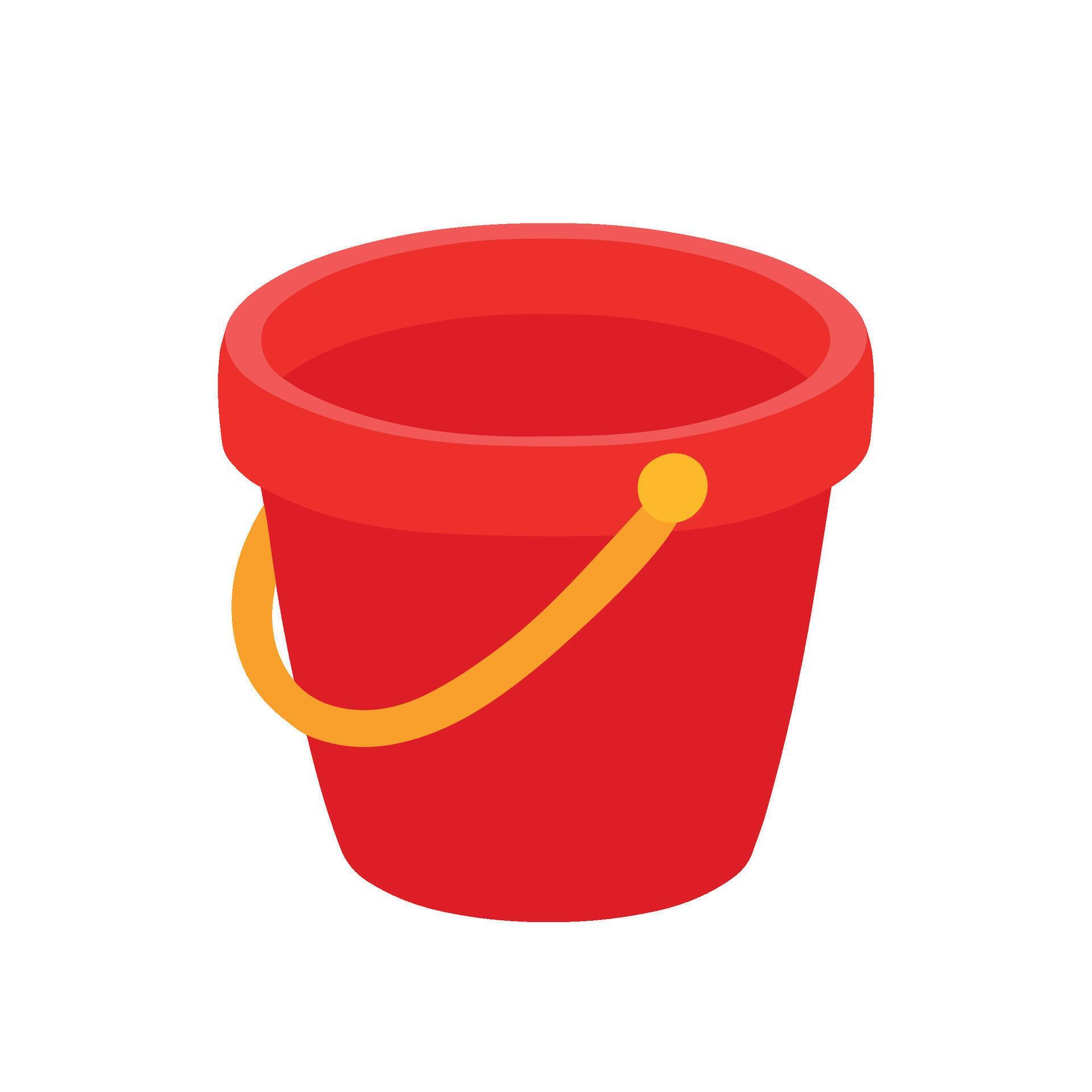 Empty bucket drawing icon illustration for beach summer kid sand bucket