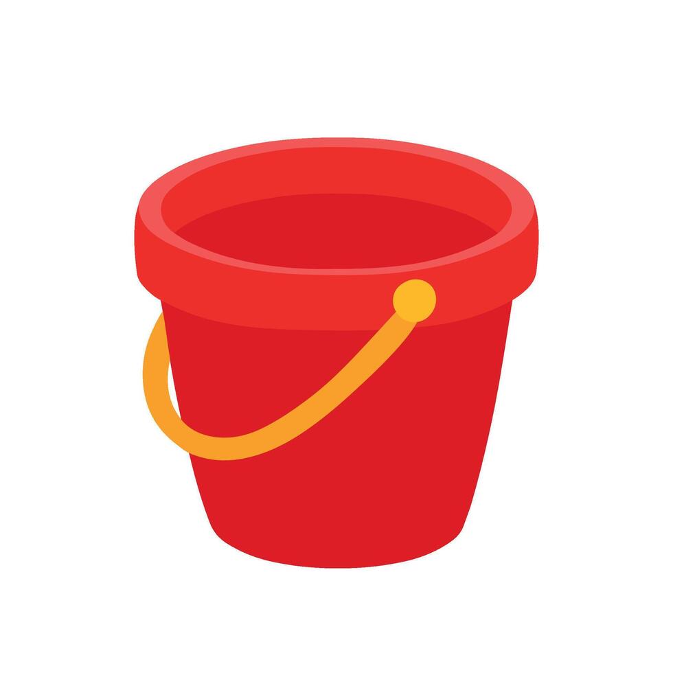 Empty bucket drawing icon illustration for beach summer kid sand bucket toys and game vector
