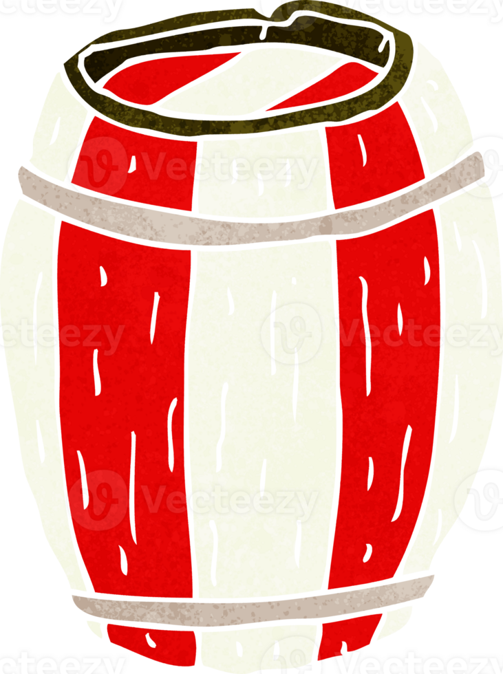cartoon painted barrel png