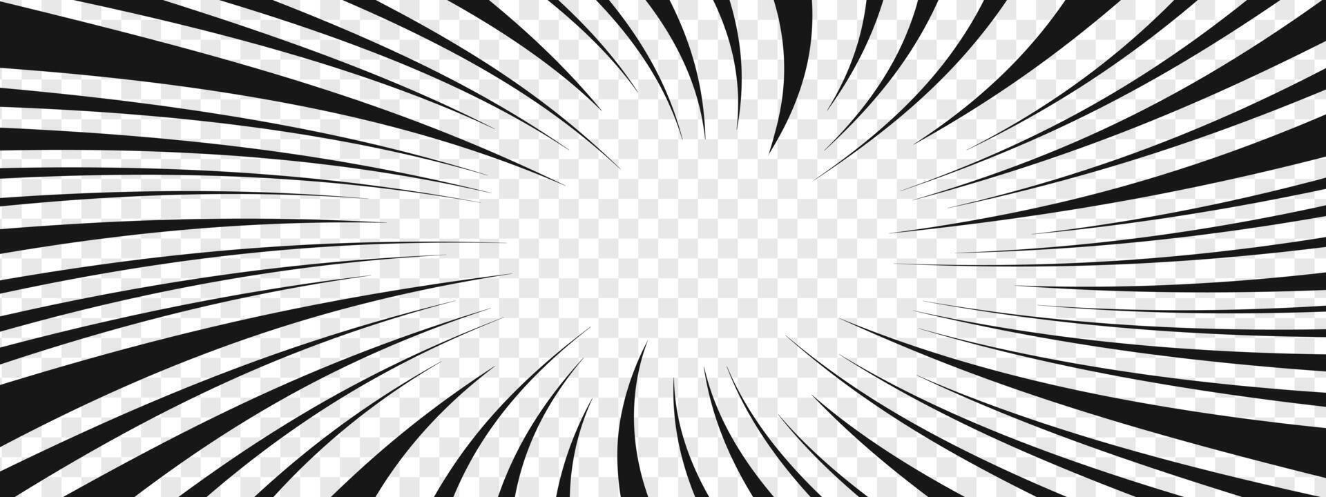 Swirled radial lines. Manga book page design. Twisted attention template. Shock, surprise, splash, boom, explosion, power, scream, burst effect. vector