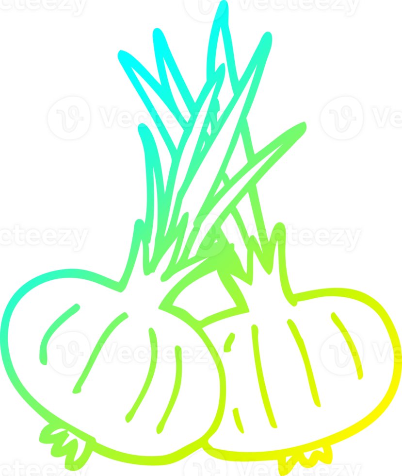 cold gradient line drawing of a cartoon onion png