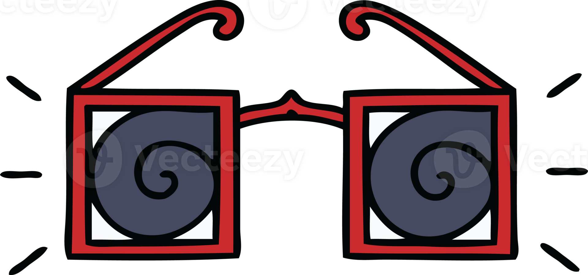 cute cartoon of a hypnotic glasses png