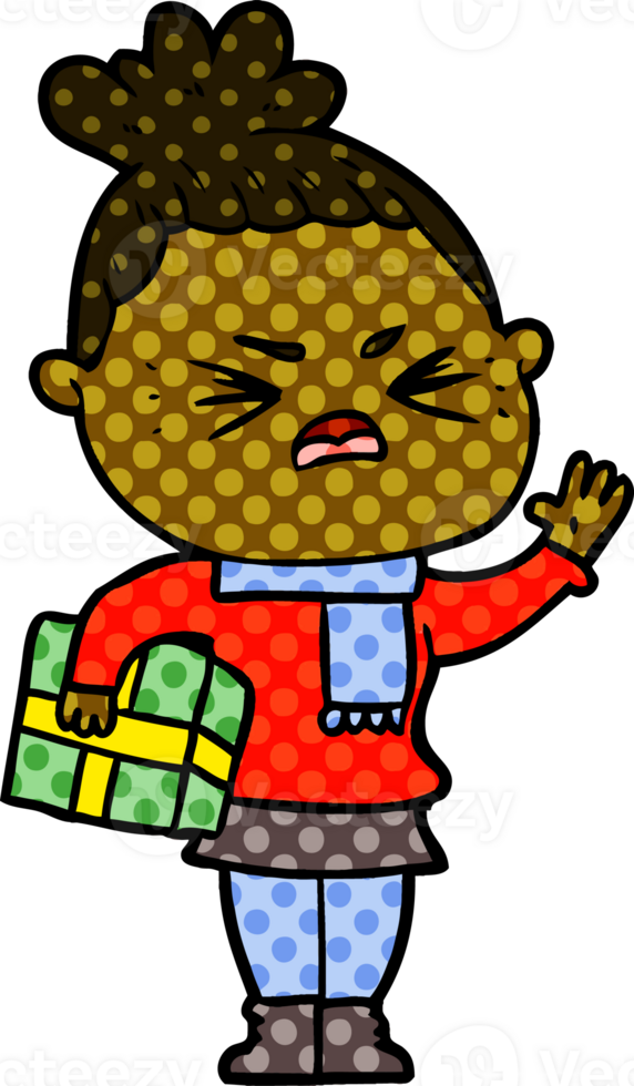 cartoon angry woman png