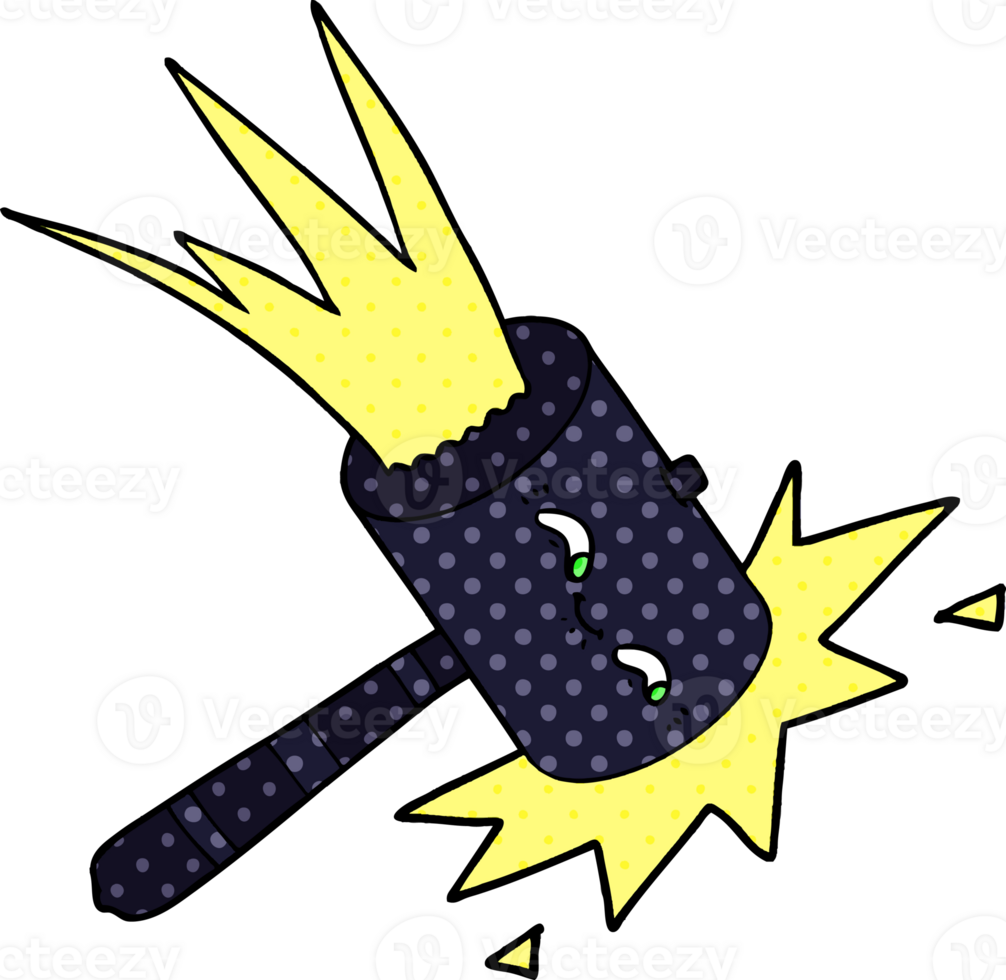 cartoon hammer banging png