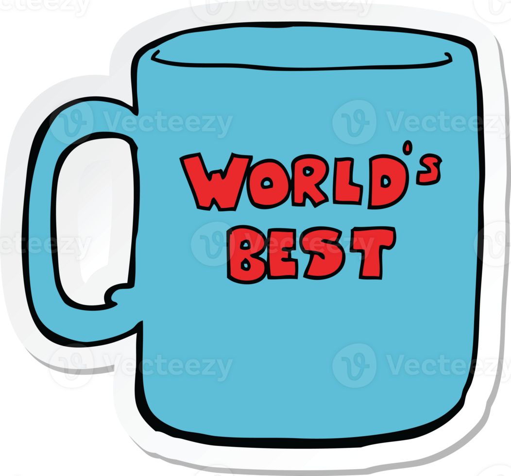 sticker of a worlds best mug png