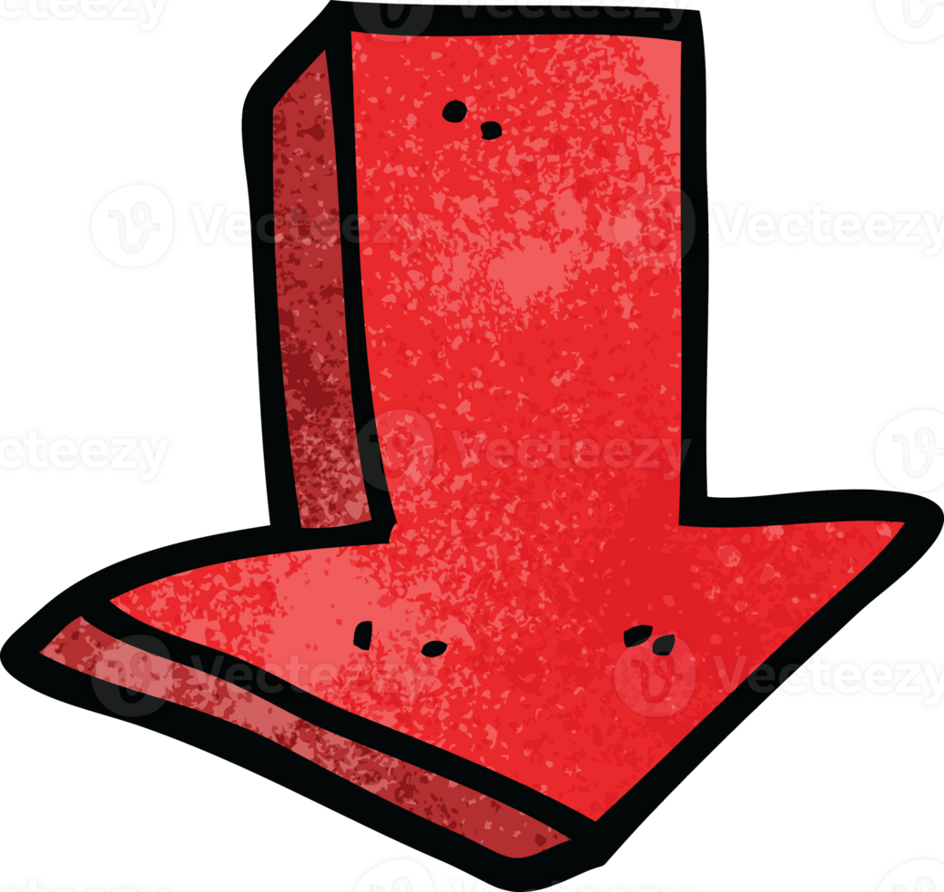 cartoon doodle arrow pointing direction png