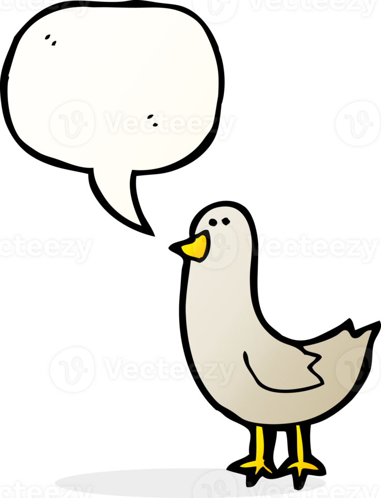 cartoon bird with speech bubble png