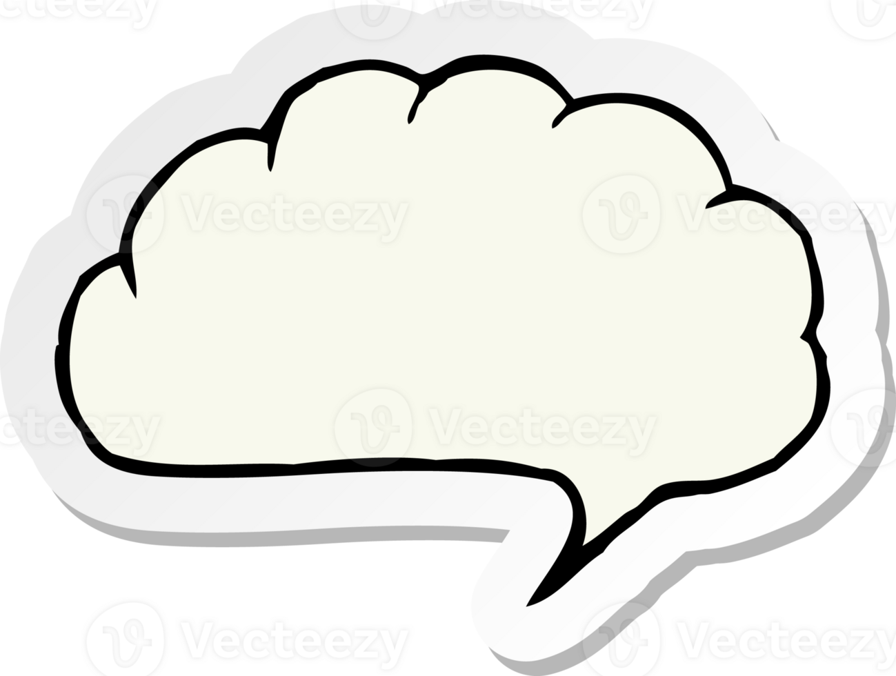 sticker of a cartoon speech balloon cloud png